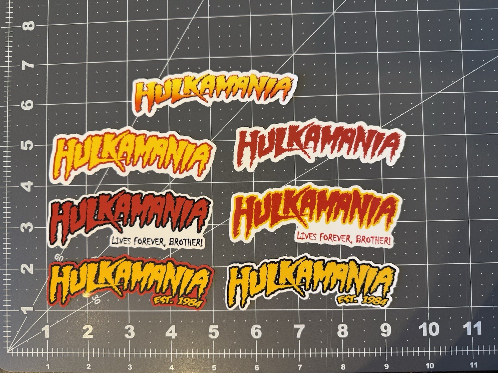 Hulkamania Stickers Lot 4” Hulk Hogan