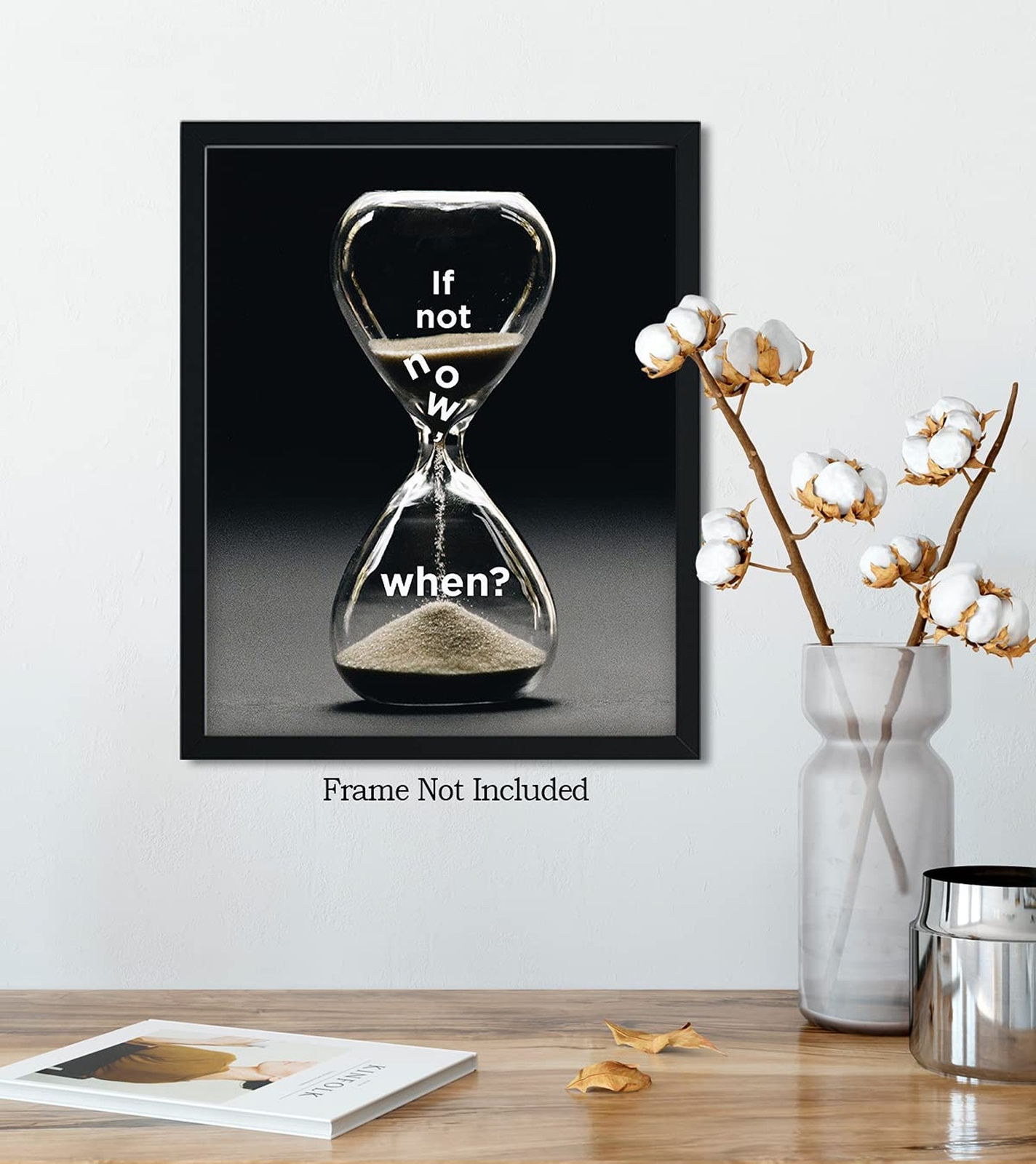 Govivo If Not Now, When? – Motivational Quote Wall Art Print – Wall Decor Pri…