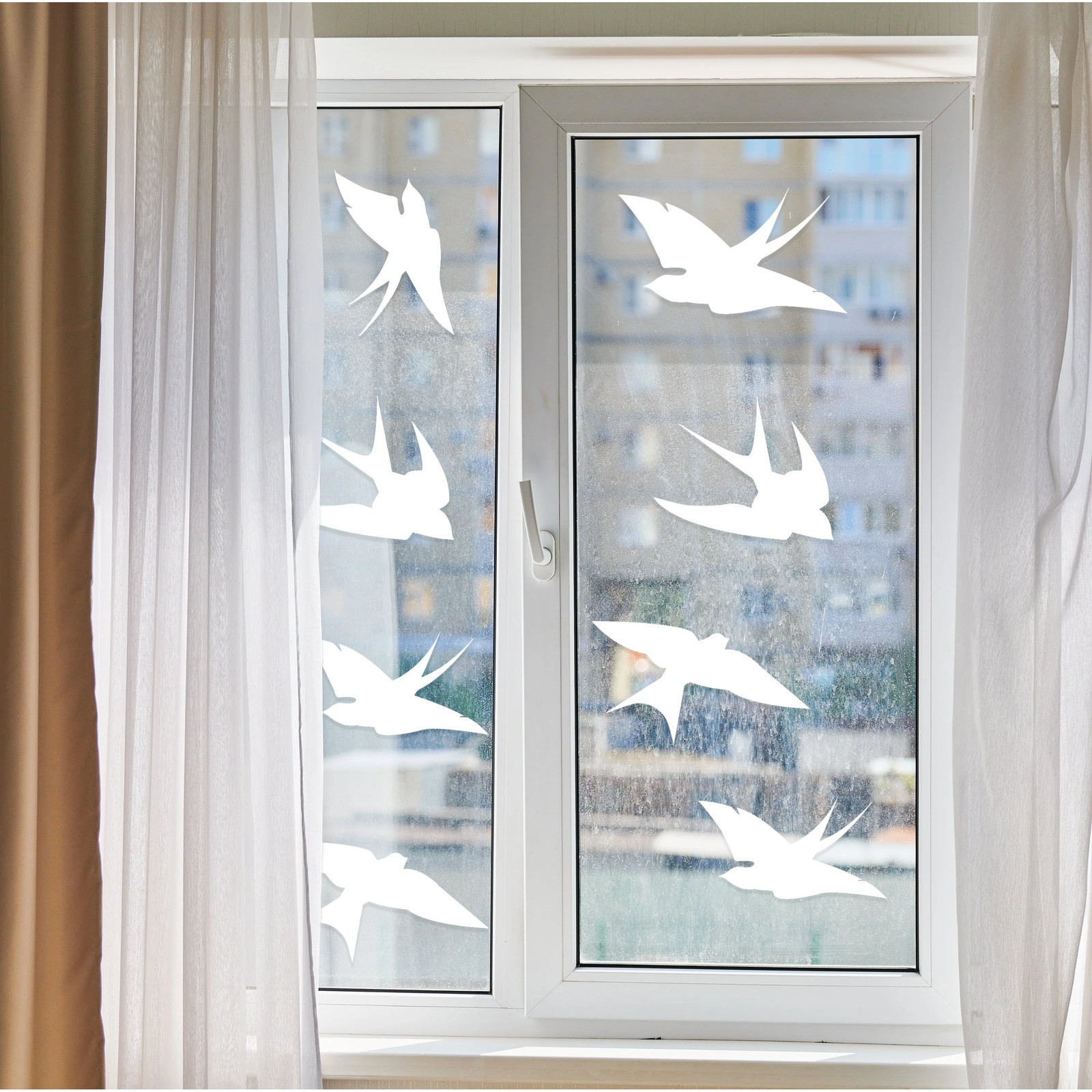 24x Window Decal For Bird Strike Glass Anti Collision Cling Sticker – Deterrent