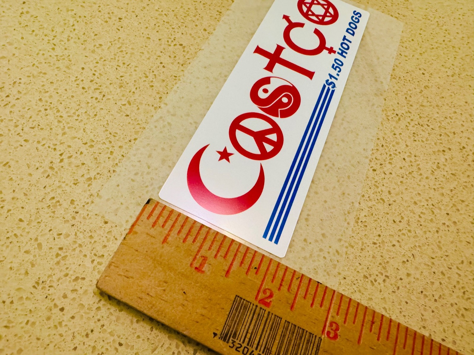 Peace Love and Costco "Coexist" $1.50 Hot-Dog Decal Bumper Sticker – meme hype
