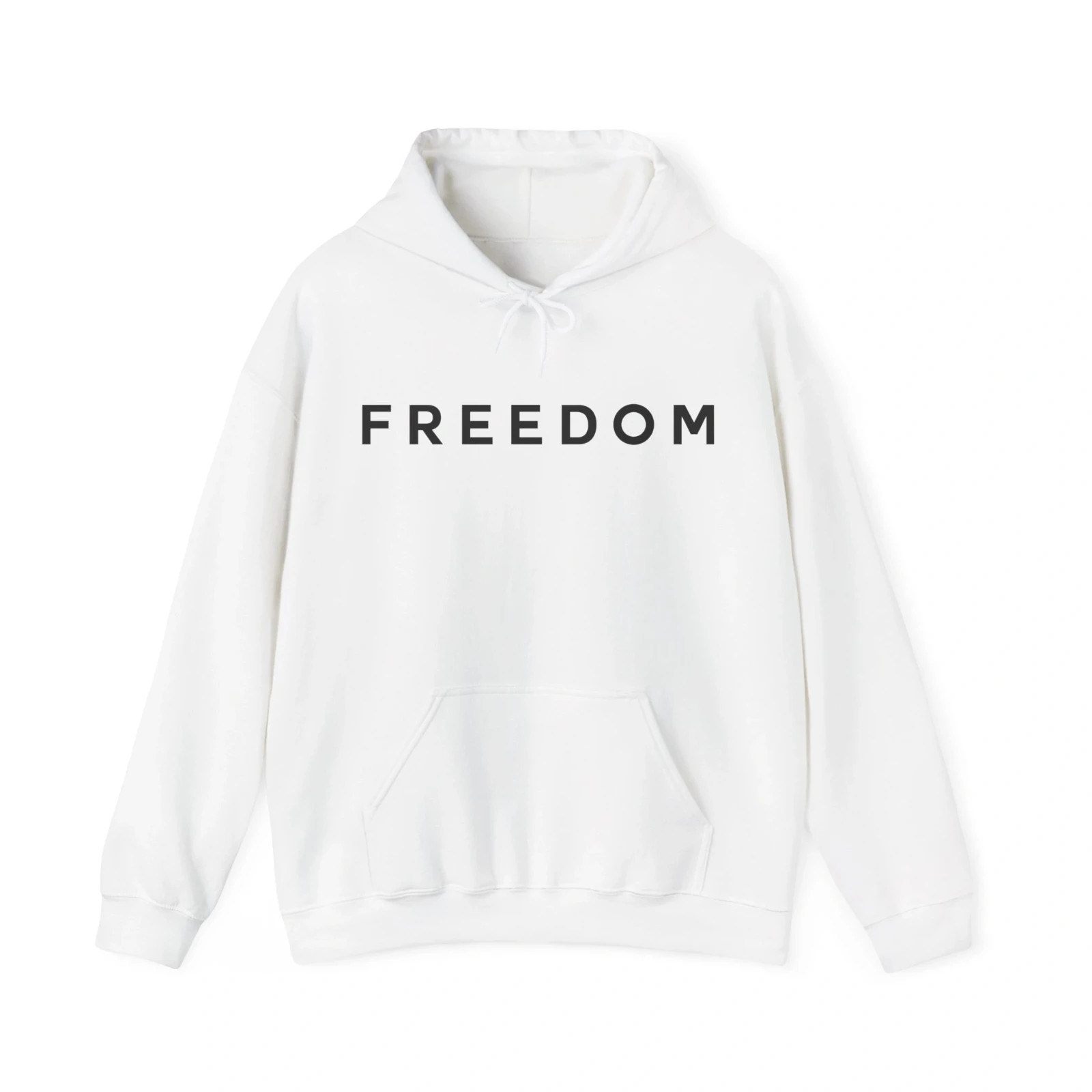 Charlie Kirk "Freedom" Hoodie – White – Turning Point USA – S-XXL
