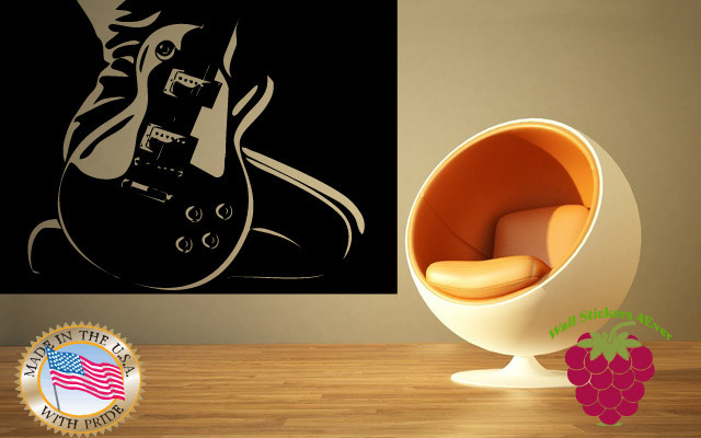 Wall Stickers Vinyl Decal Guitar Rock Music Rock&Roll Musician (z647)