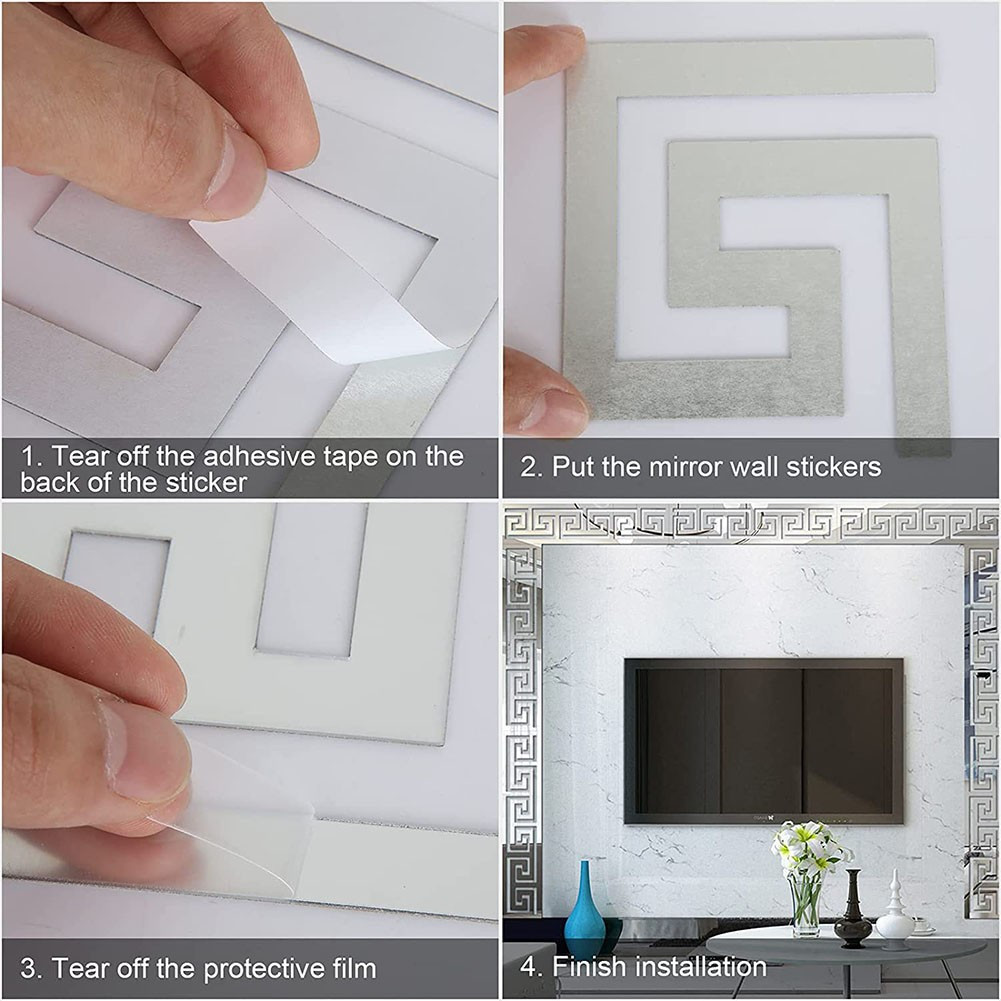 Contemporary For TV Background Wall Stickers for Stylish Home Decor Set of 10