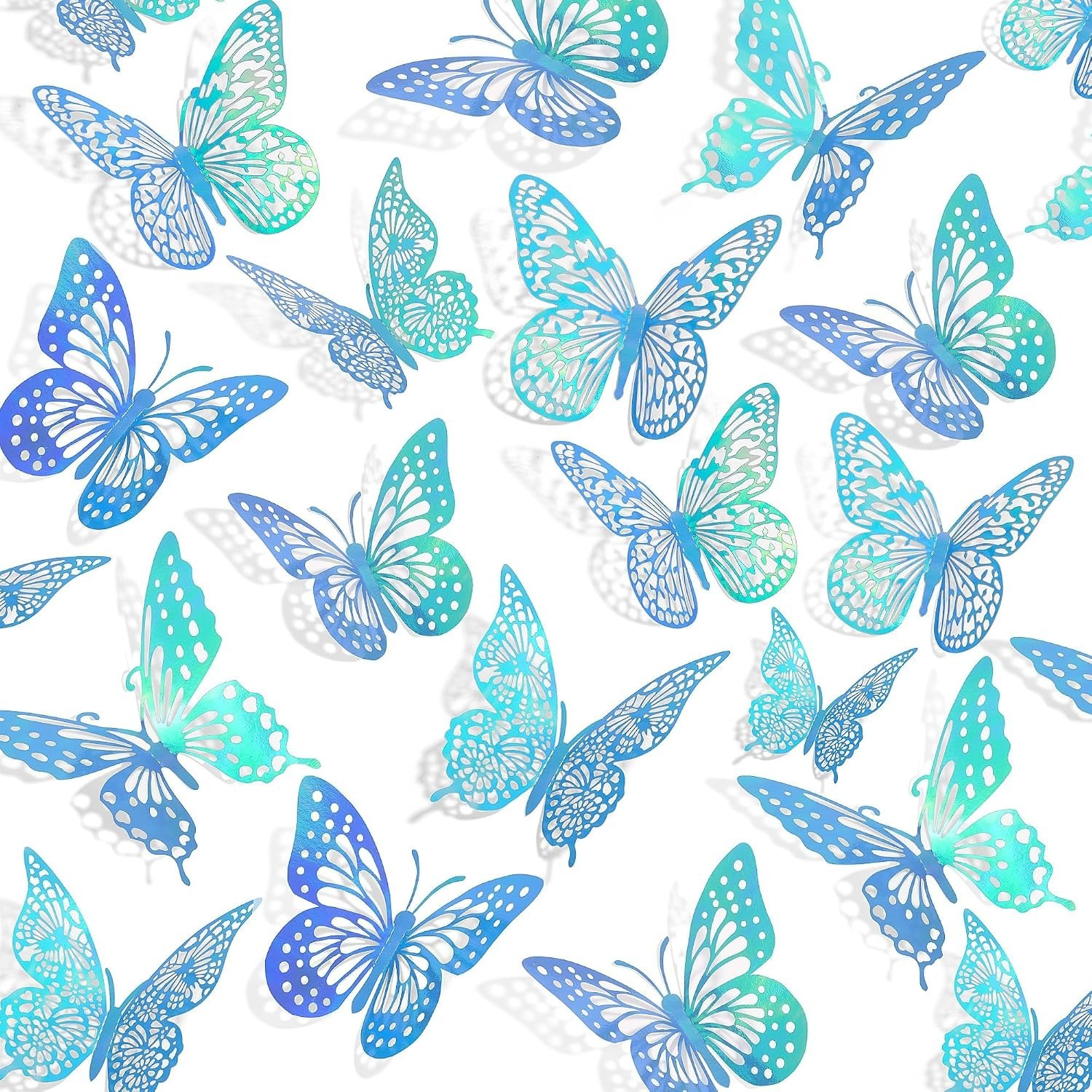 Gorgeous 3D Metallic Butterfly Wall Stickers – 48 Pcs for Kids & Celebrations