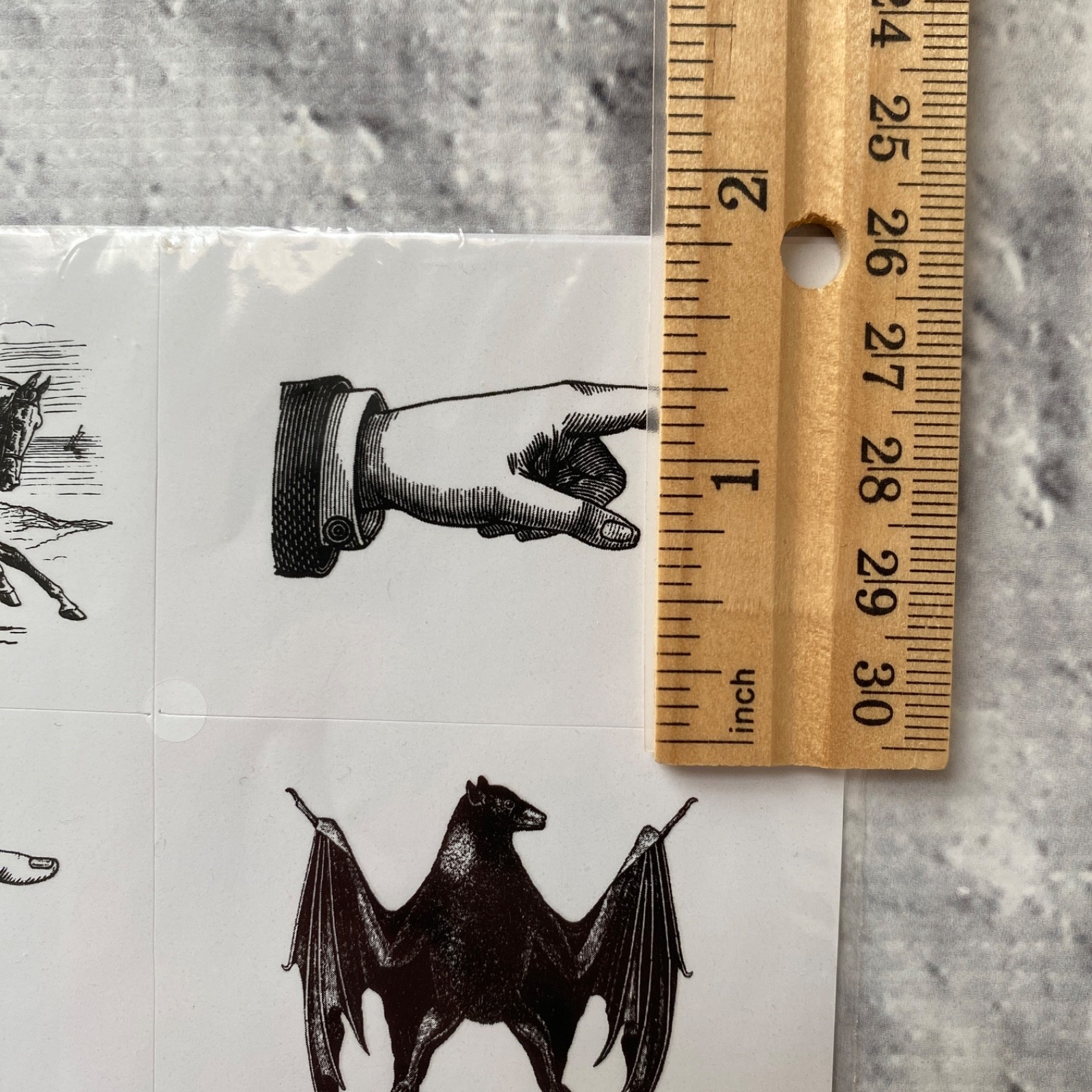IKEA Stickers HISTORISK Dog Bat Horse Victorian Vintage Style 10 stickers total