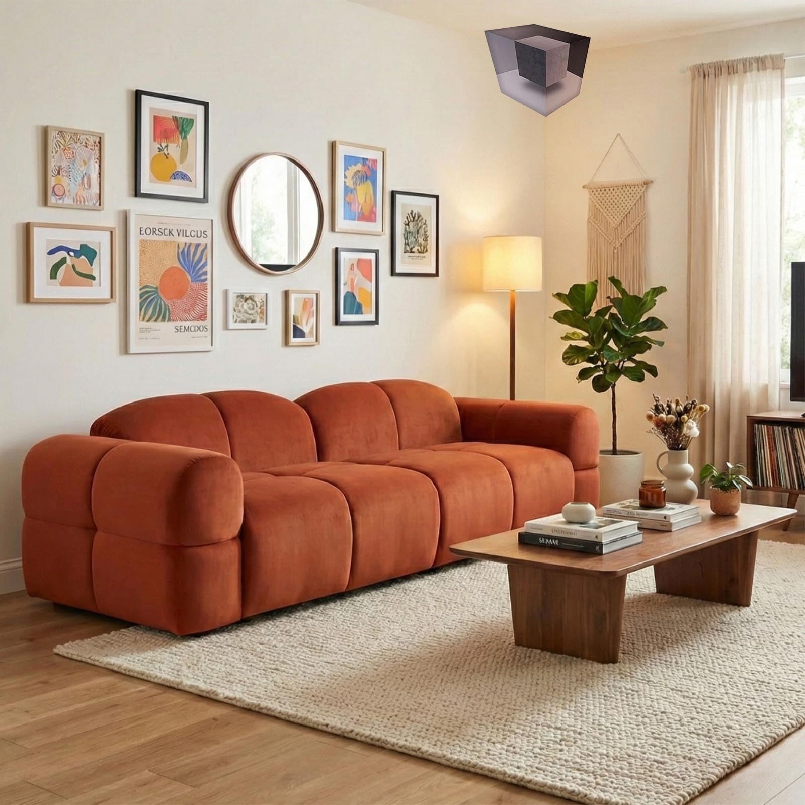 3D Corner Wall Decal Optical Illusion Wall Sticker Realistic Modern Decor Style