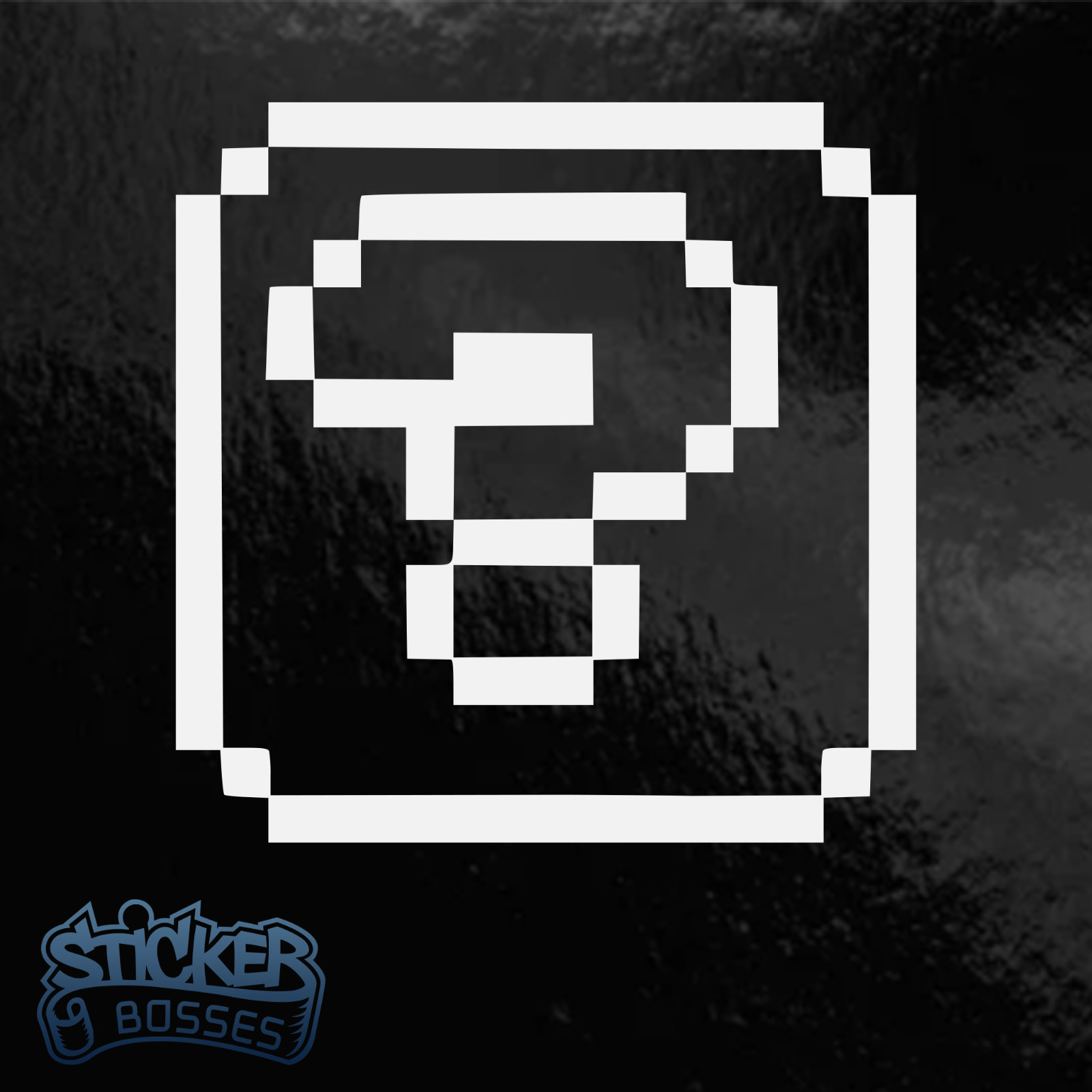 8-Bit Question Block Pixel Art Vinyl Decal Sticker Retro Gamer