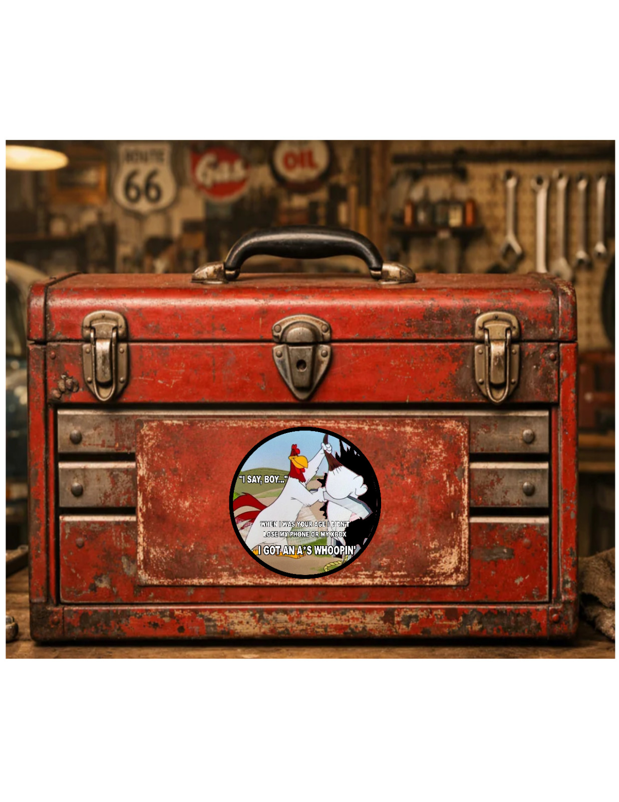 Cartoons – Foghorn Leghorn (Whoopin) 4" Vinyl Decal Handmade Auto Laptop Cooler
