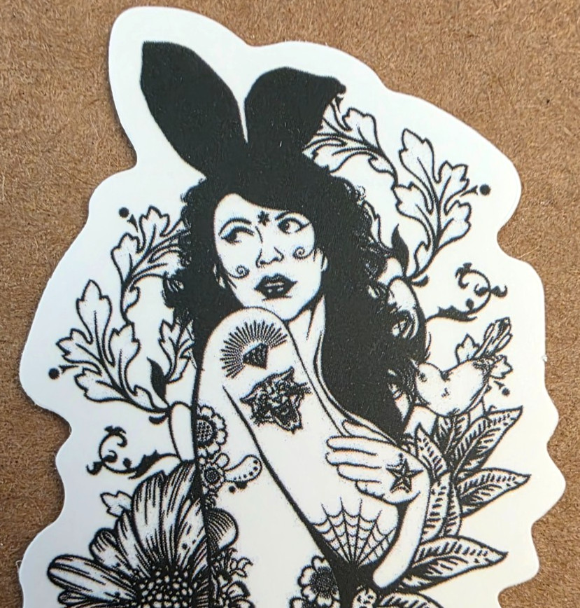 Sticker Bunny Girl Rabbit Bunnygirl Halloween Punk Gothic Emo Comic Anime Manga