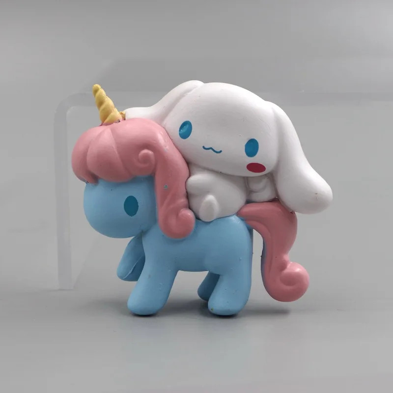 Sanrio Anime Figures My Melody Cinnamoroll PVC Action Figure Cartoon Unicorn Dol