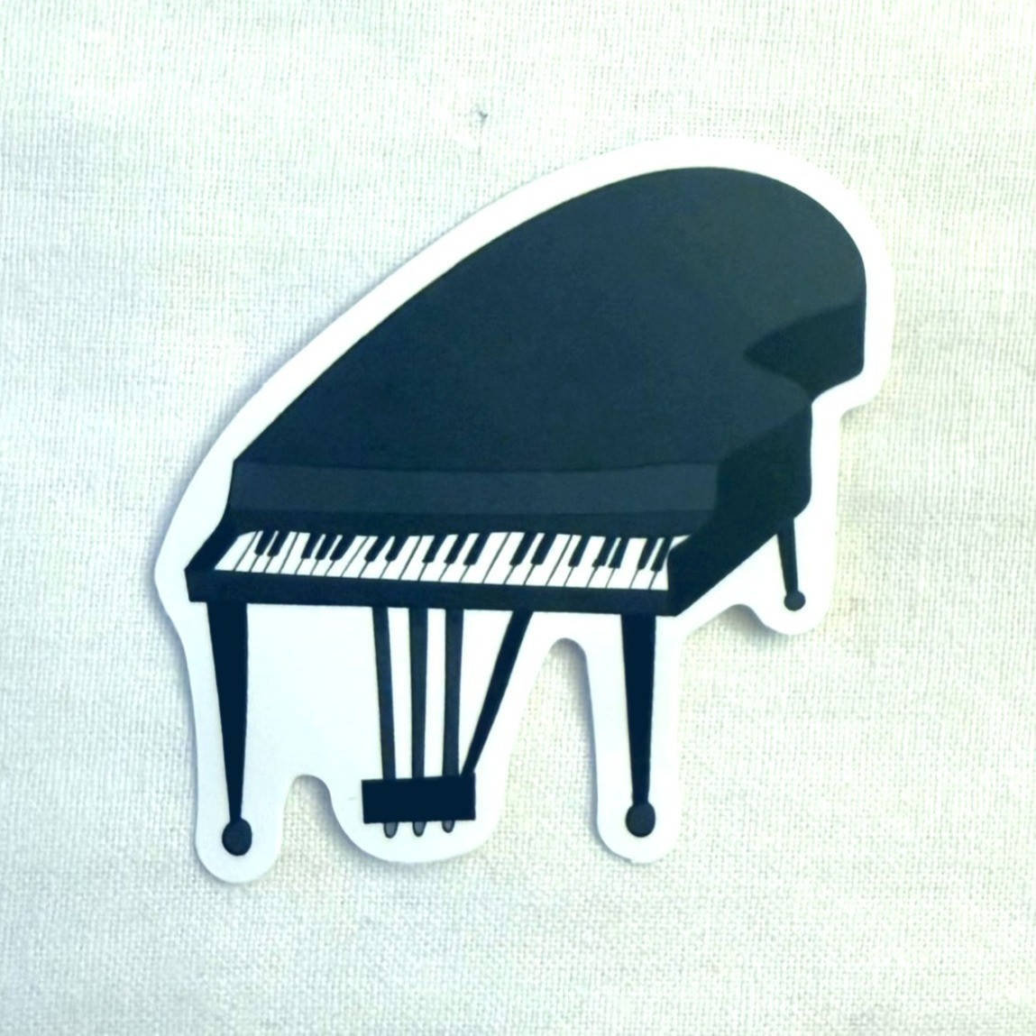 Black Grand Piano Music Sticker 2 inch Waterproof Vinyl Decal Pianist No63