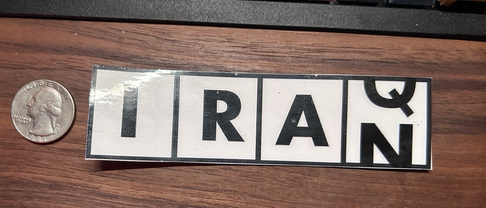 Iraq/Iran Sticker – Glossy Vinyl