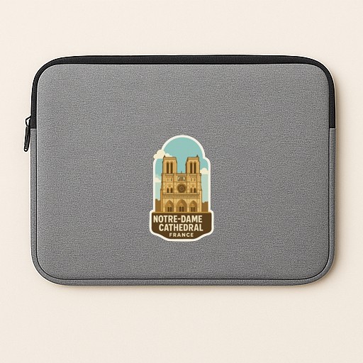 Notre Dame Cathedral France Iron On Heat Transfer Vinyl HTV Die-Cut Symbolic