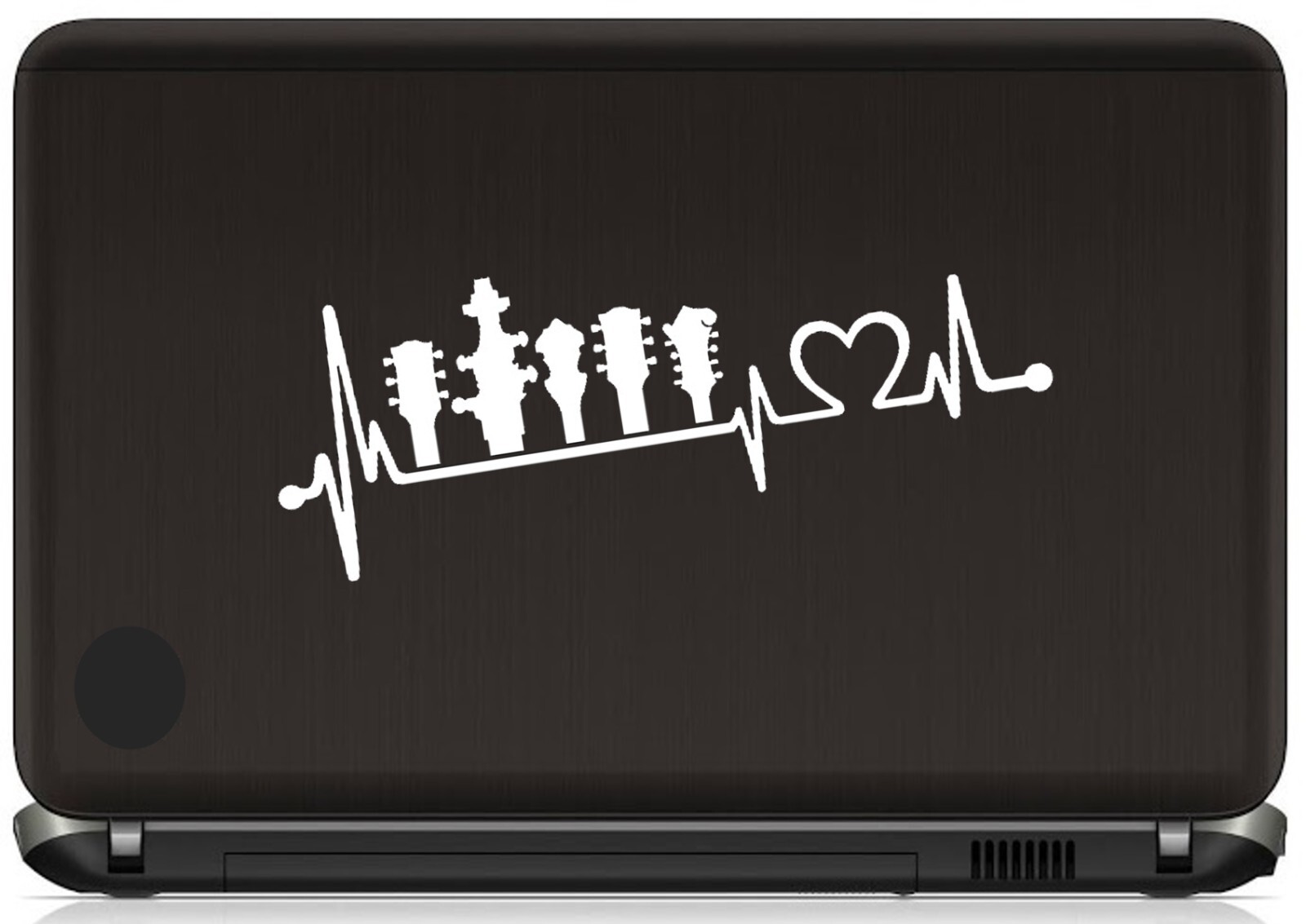 Banjo Mandolin Heartbeat Decal Sticker Bluegrass Guitar Bass Fiddle K1010