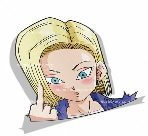 Android 18 | Dragon Ballz | Peeker Anime Stickers for Cars NEW