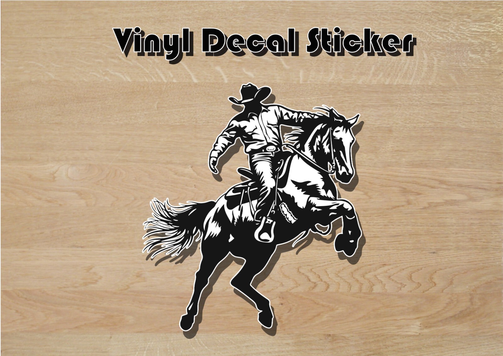 Western Rodeo Cowboy Rider 3.5in Vinyl Die Cut Sticker decals.