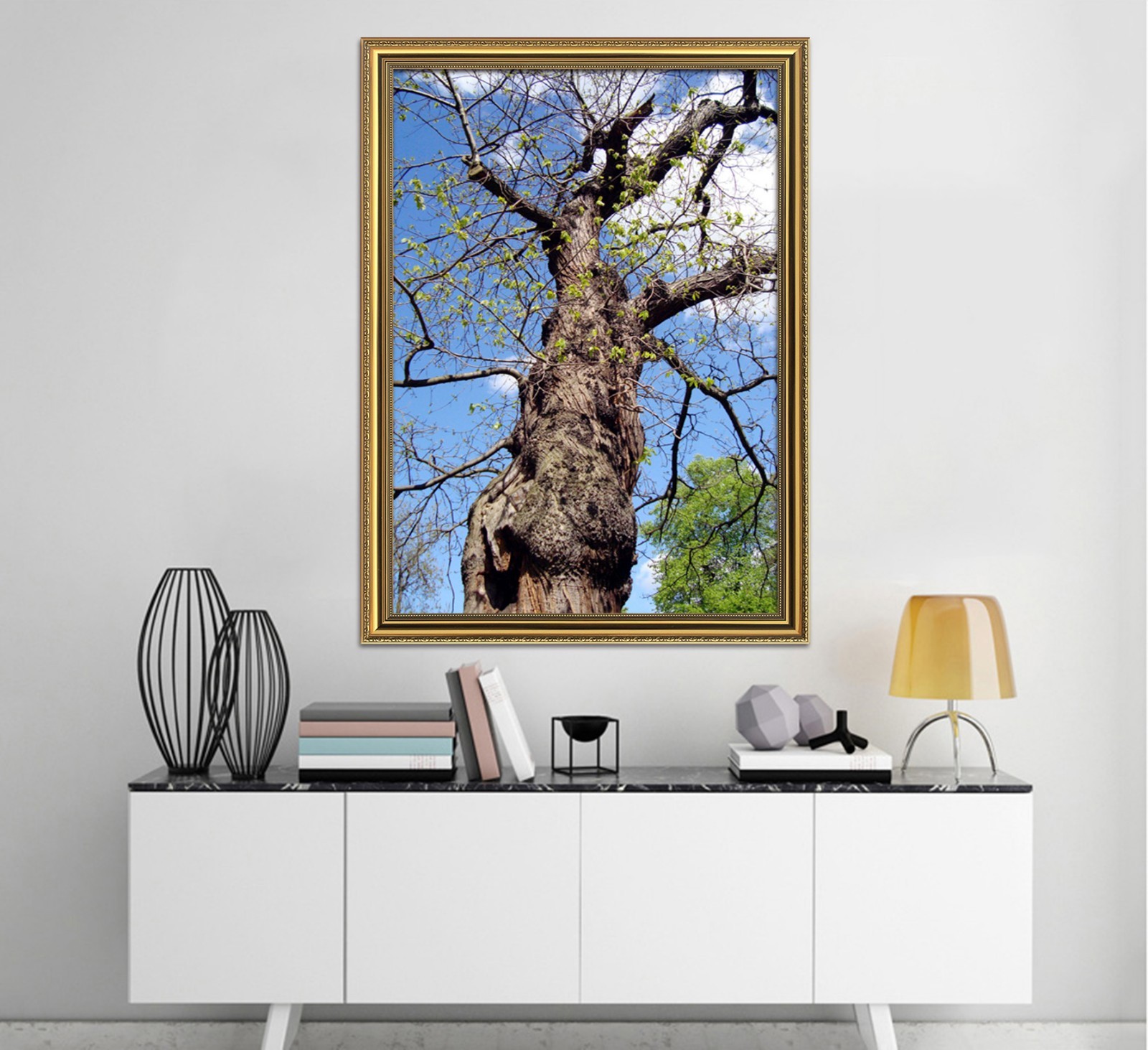 3D Blue Sky Tree 55 Fake Framed Poster Home Decor Print Painting Unique Art