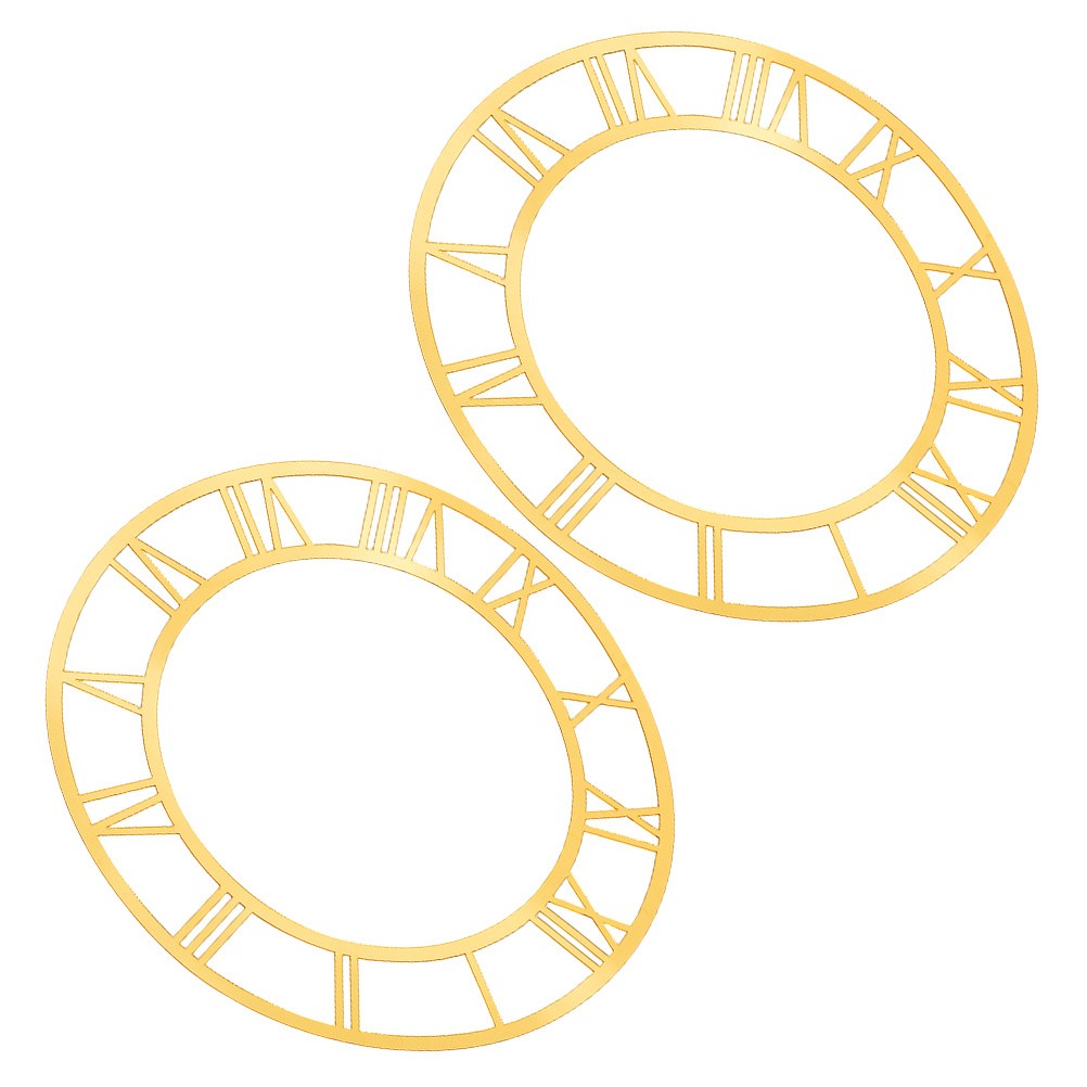 2 Pcs Clock Face Sticker Numbers Self Adhesive Wall Roman Numerals