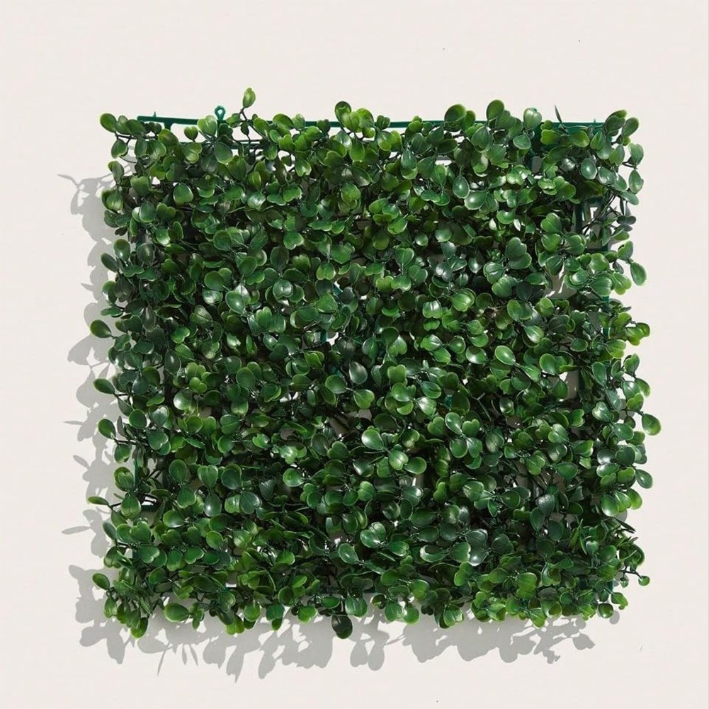 5 Pcs Artificial Green Wall Panels 25x25cm for Indoor and Outdoor Decoration