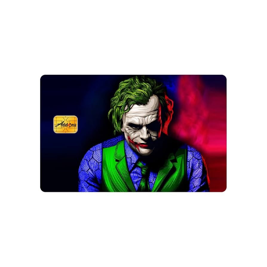 Credit Card Skin Joker Inspired Green Purple 2-Pack ⭐Fast Ship USA
