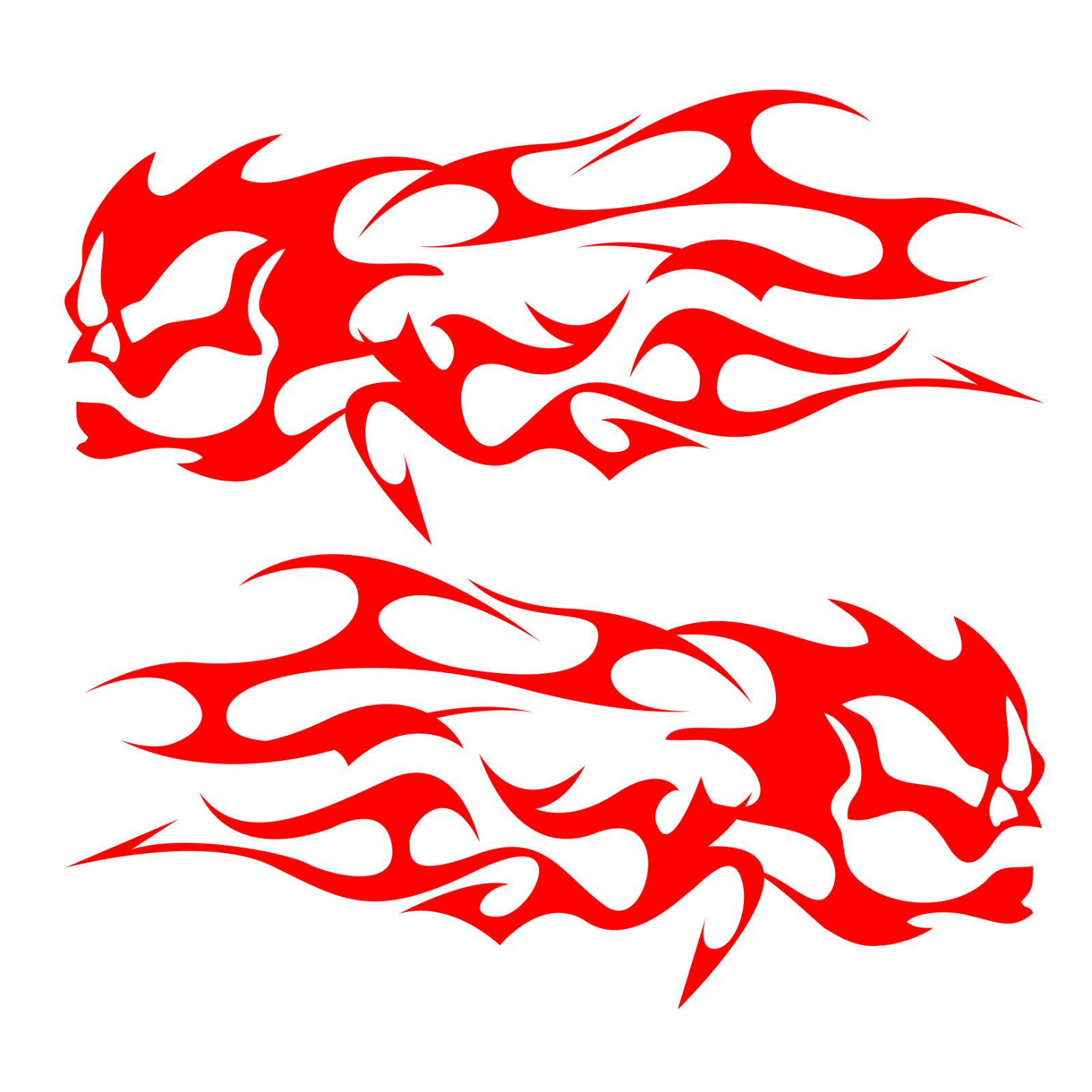Skull Head Flame Vinyl Decal Stickers Motorcycle Gas Tank Badge – Select Color
