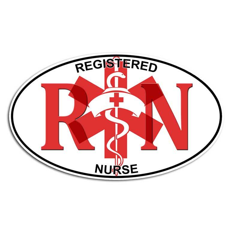 Registered Nurse Sticker RN Health Care Hospital Hospice Decal