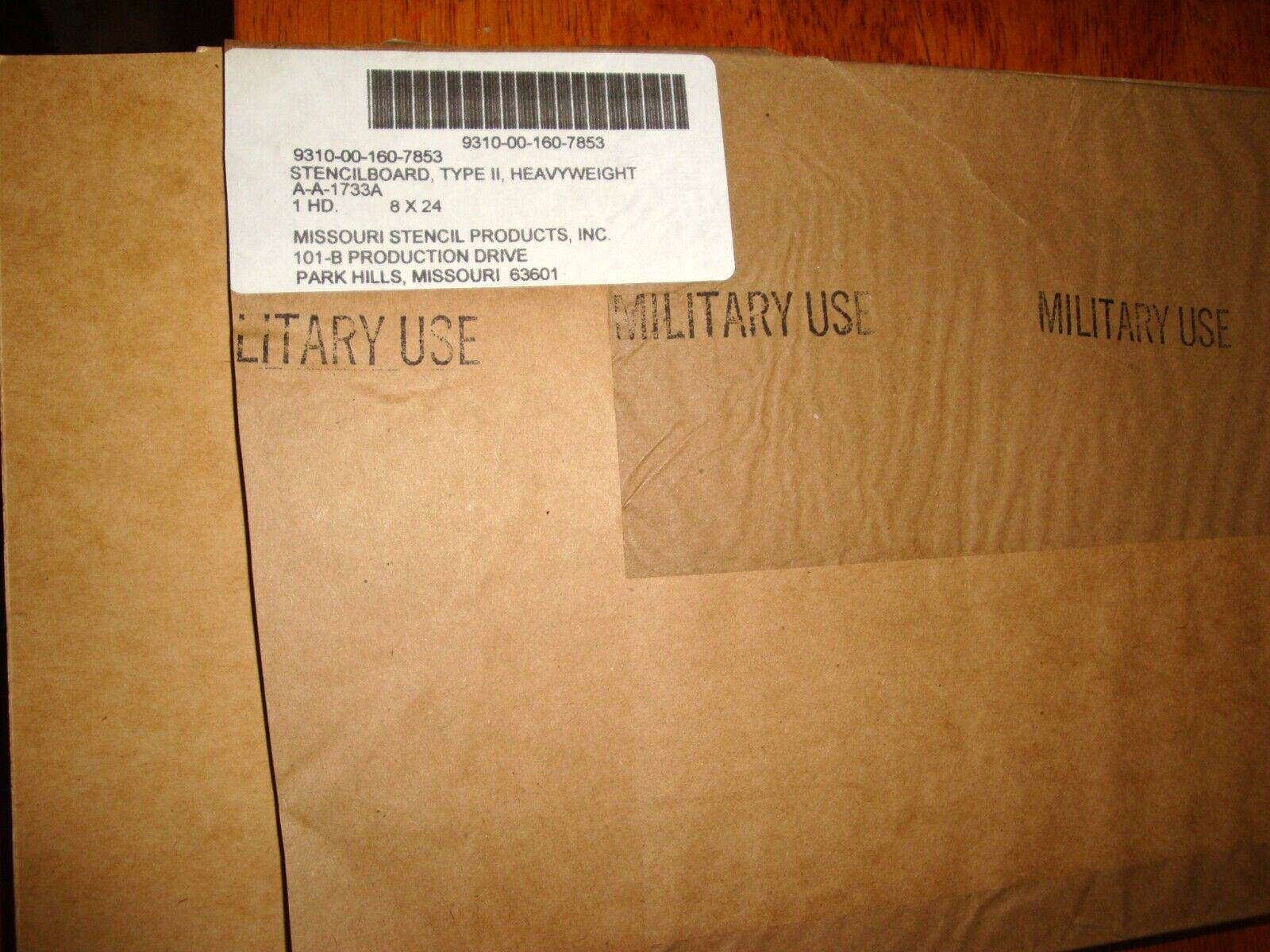 CUSTOM MADE Military Oil board Stencil 1/4" Marsh/COST-$1 for4 letters=Quantity1