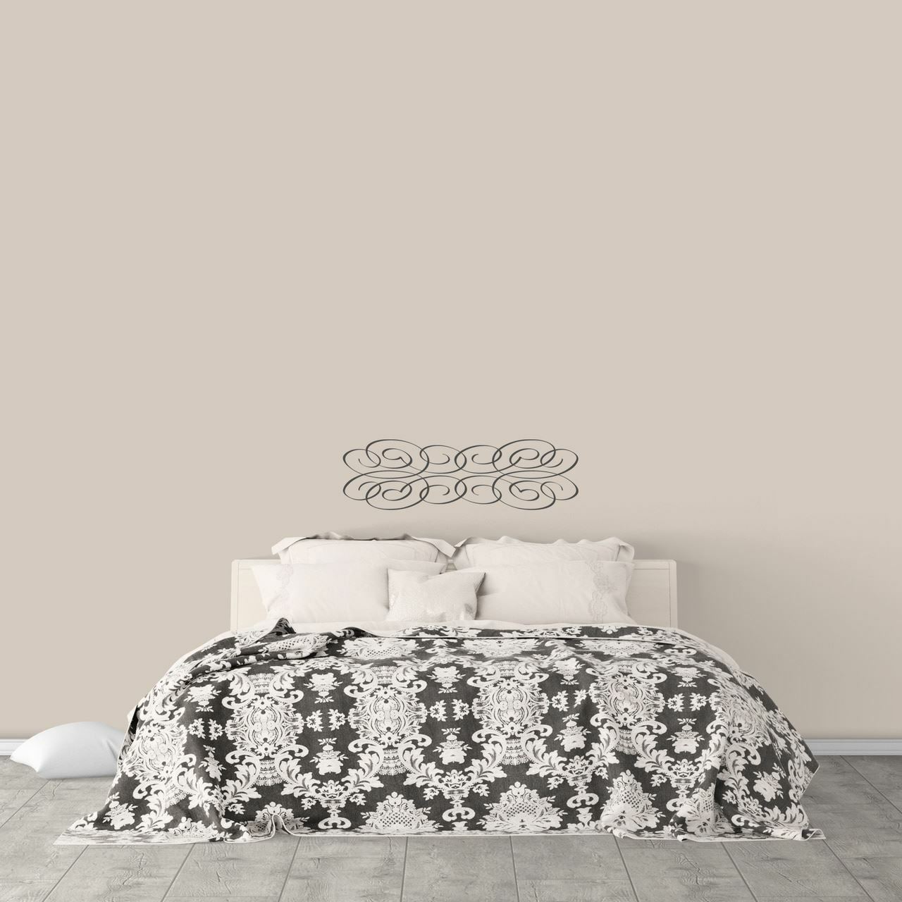 Swirl Headboard Wall Decal – Bedroom, Shapes, Swirls, Headboard, Sticker, Decal