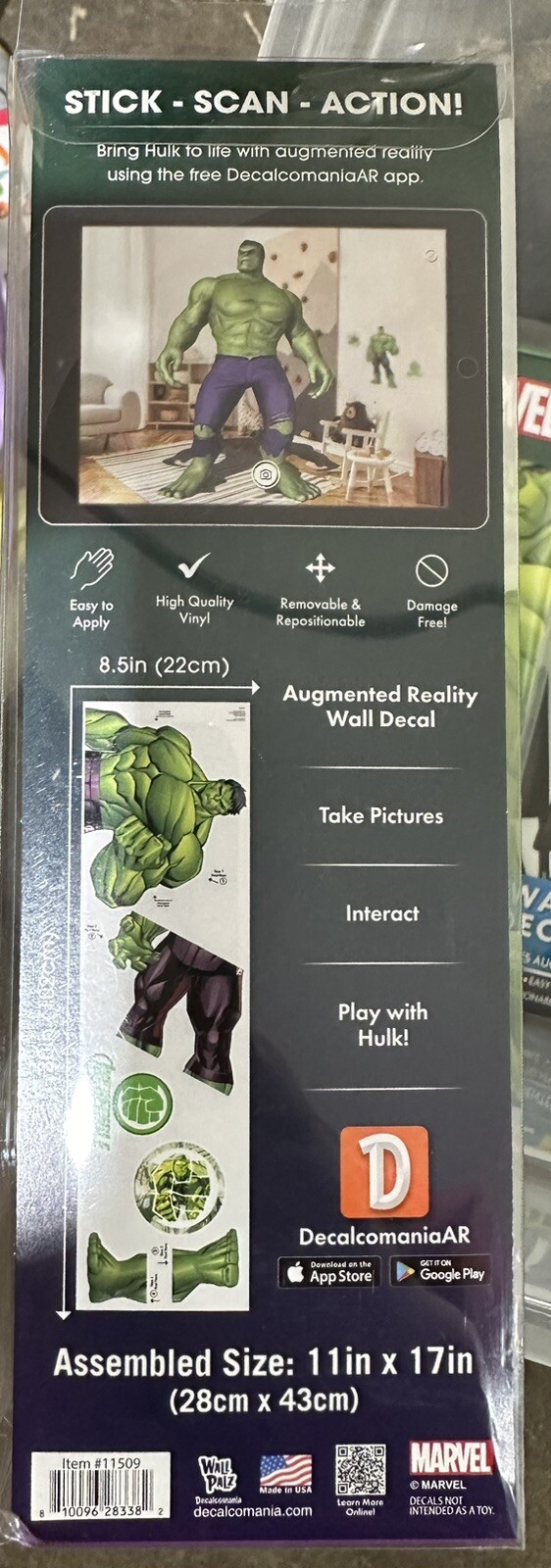 Large Marvel Avenger Hulk Photo Quality Color Wall Decal
