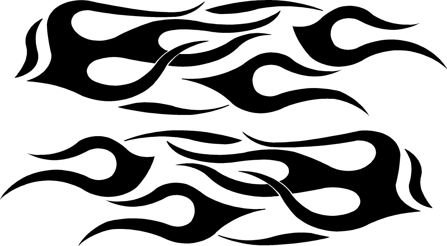 Vinyl Decals – Flames (Set of 2), Various Colors & Sizes