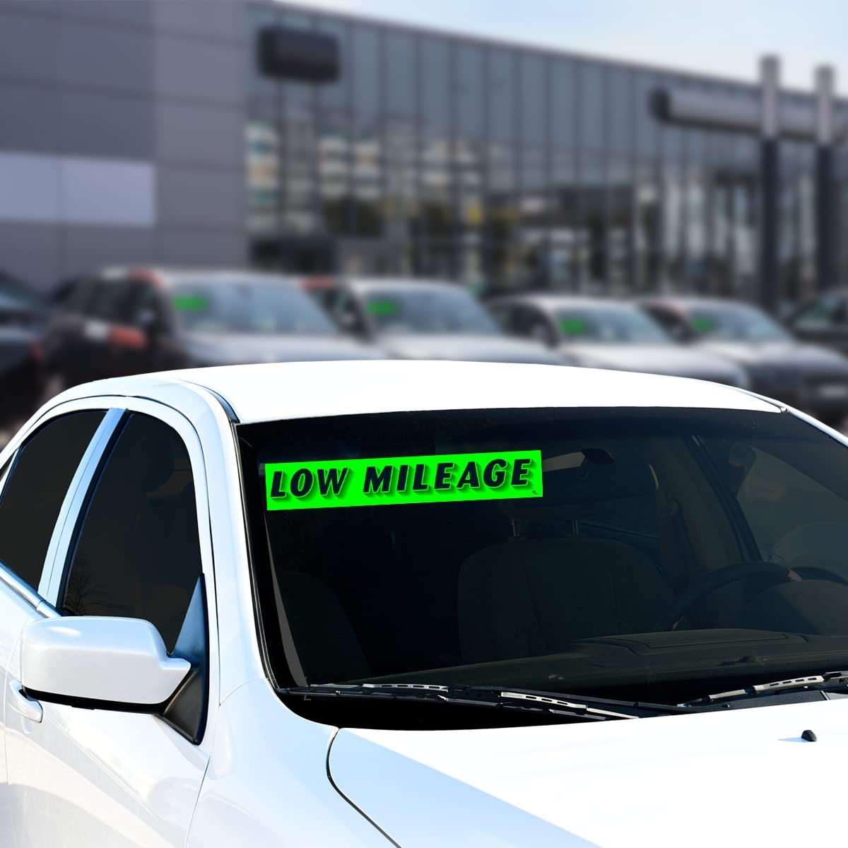 Chartreuse Green Vinyl Slogan Stickers 12Pack for Car Dealer Windshield Adve…