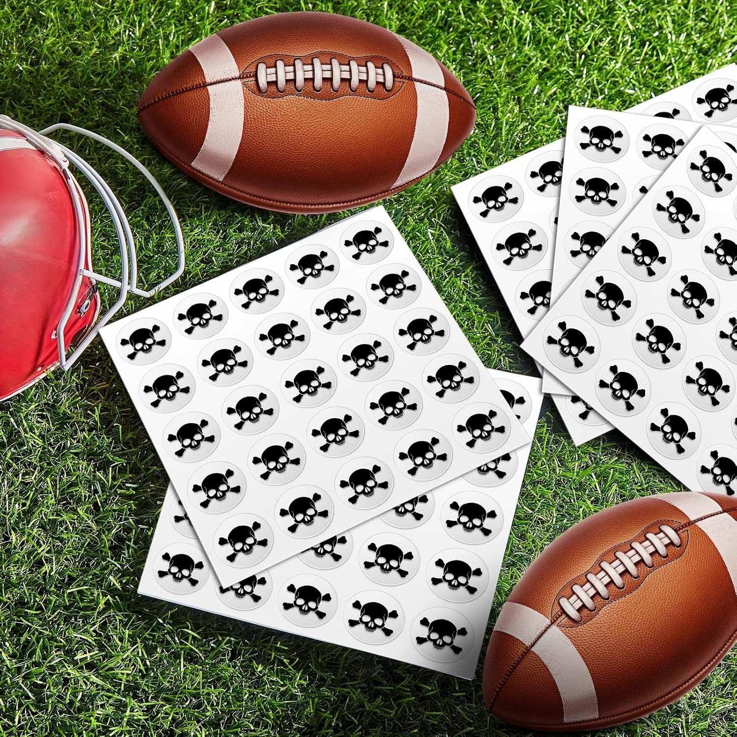 Helmet Stickers Football Baseball Helmet Decals 1-1/8 Inch Vinyl Sports Football