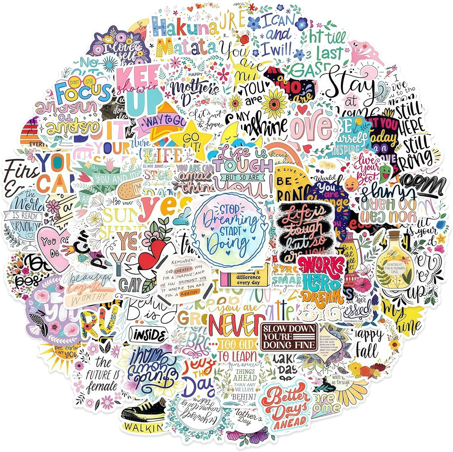 Animal Stickers for Kids, 100PCS Vinyl Stickers Bulk for Waterbottle Laptop Scra