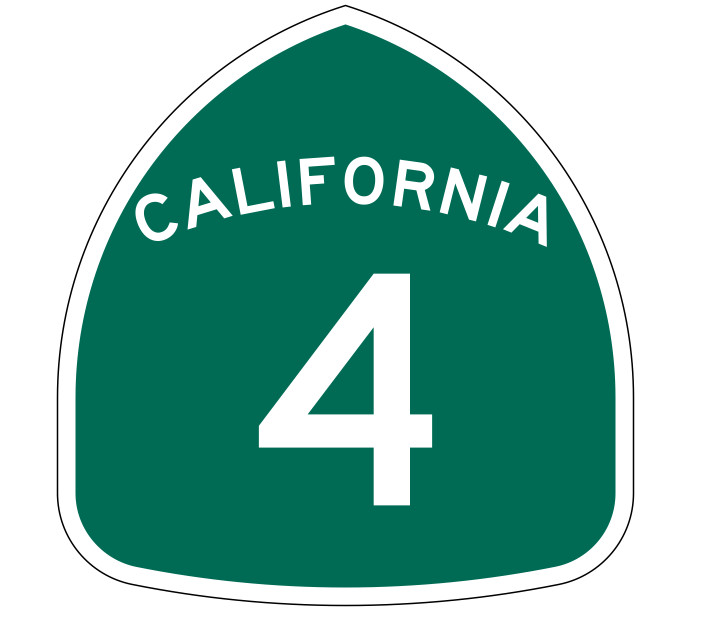 California State Route 4 Sticker Decal R1120 Highway Sign