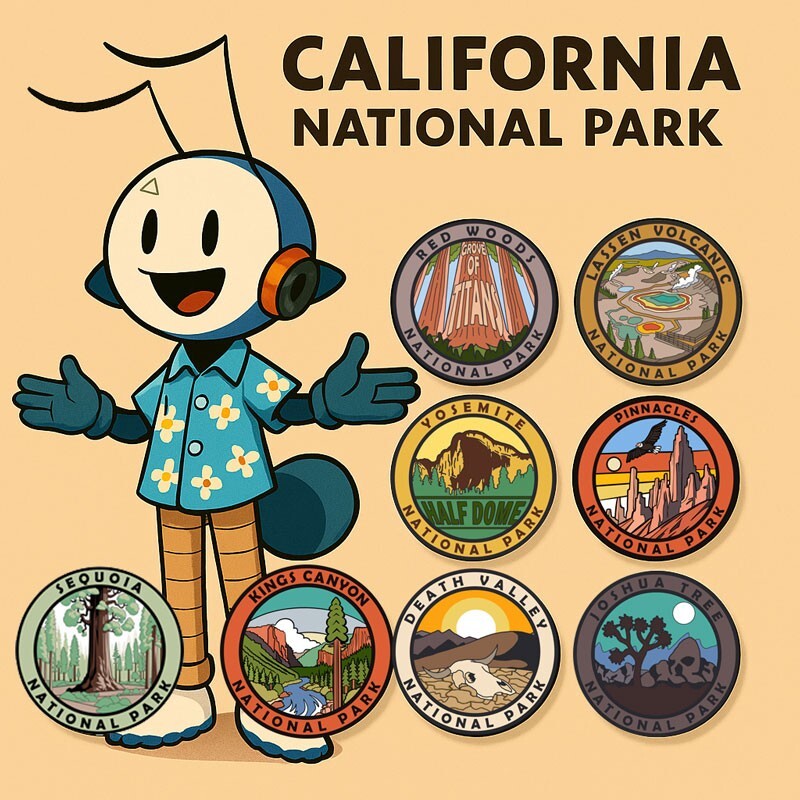 Pinnacles National Park Sticker Set – 2-Pack Vinyl Stickers (2" & 1")
