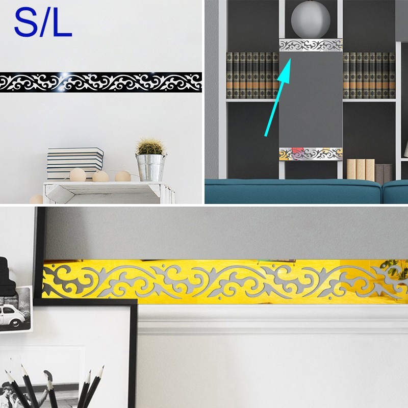 10PCS 3D Bathroom Mirror Art Kick Line Wall Sticker Pattern Home Decoration