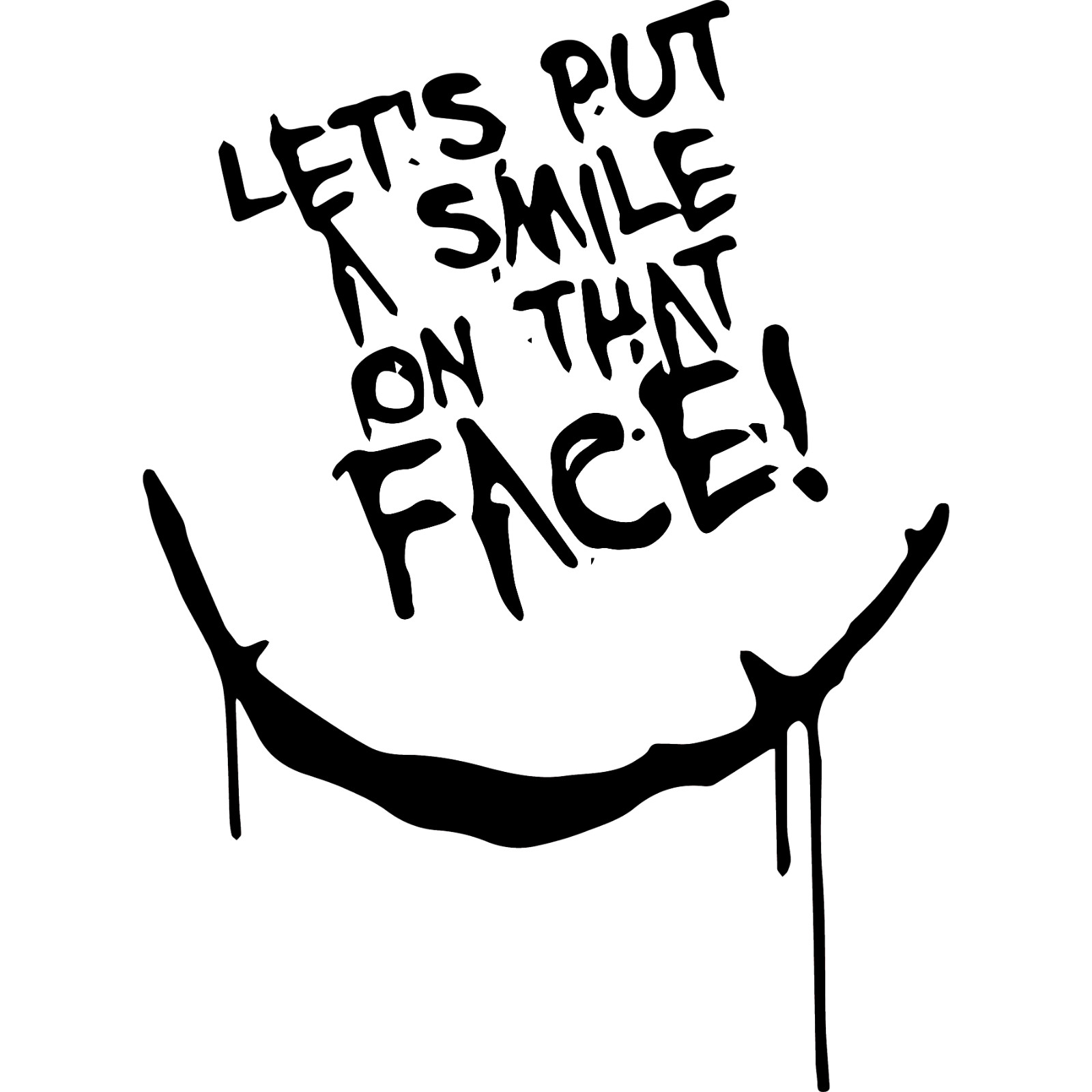 Vinyl Decal Car Truck Sticker Wall Batman Harley Quinn – Joker Grin Smile On