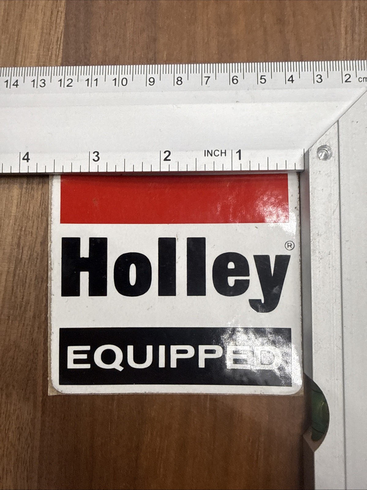 Vintage Holley Equipped Decal -3 1/4" x 3 1/2" "- Circa early 1980's