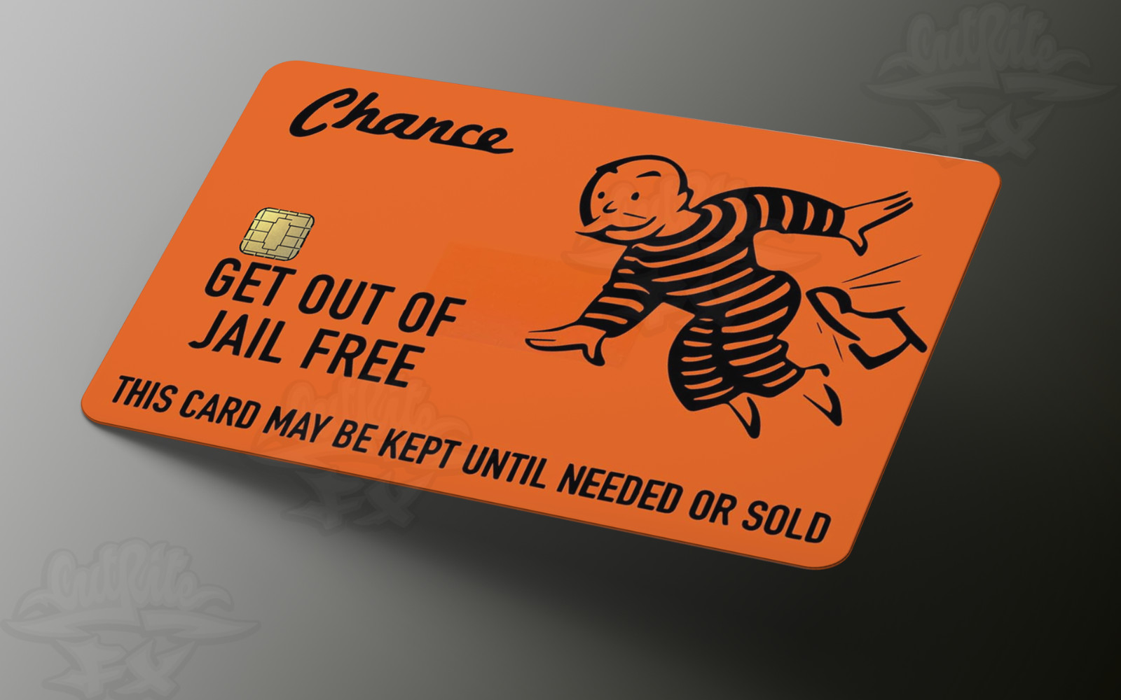 Get Out Of Jail FREE Monopoly Credit Card Skin Sticker Decal