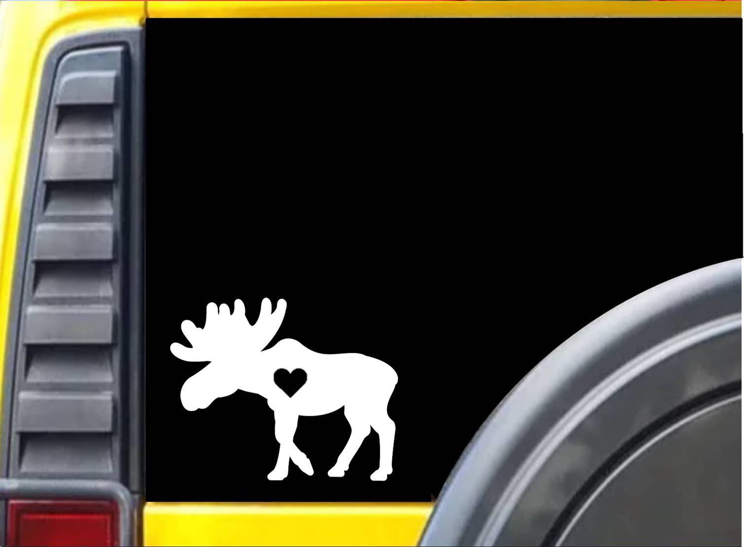 Moose Little Heart Sticker K950 6 inch decal