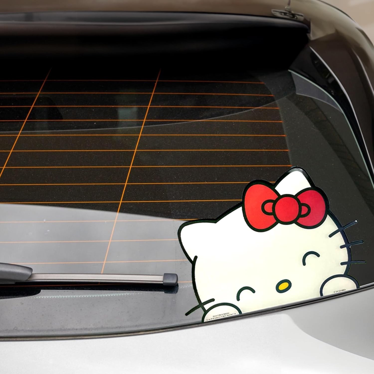 Officially Licensed Hello Kitty Large Car Sticker Decal – Waterproof, 9" Lenticu