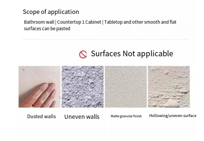 Durable Peel and Stick Wallpaper Anti-Slip Shower Floor Decals, Safe&Waterproof