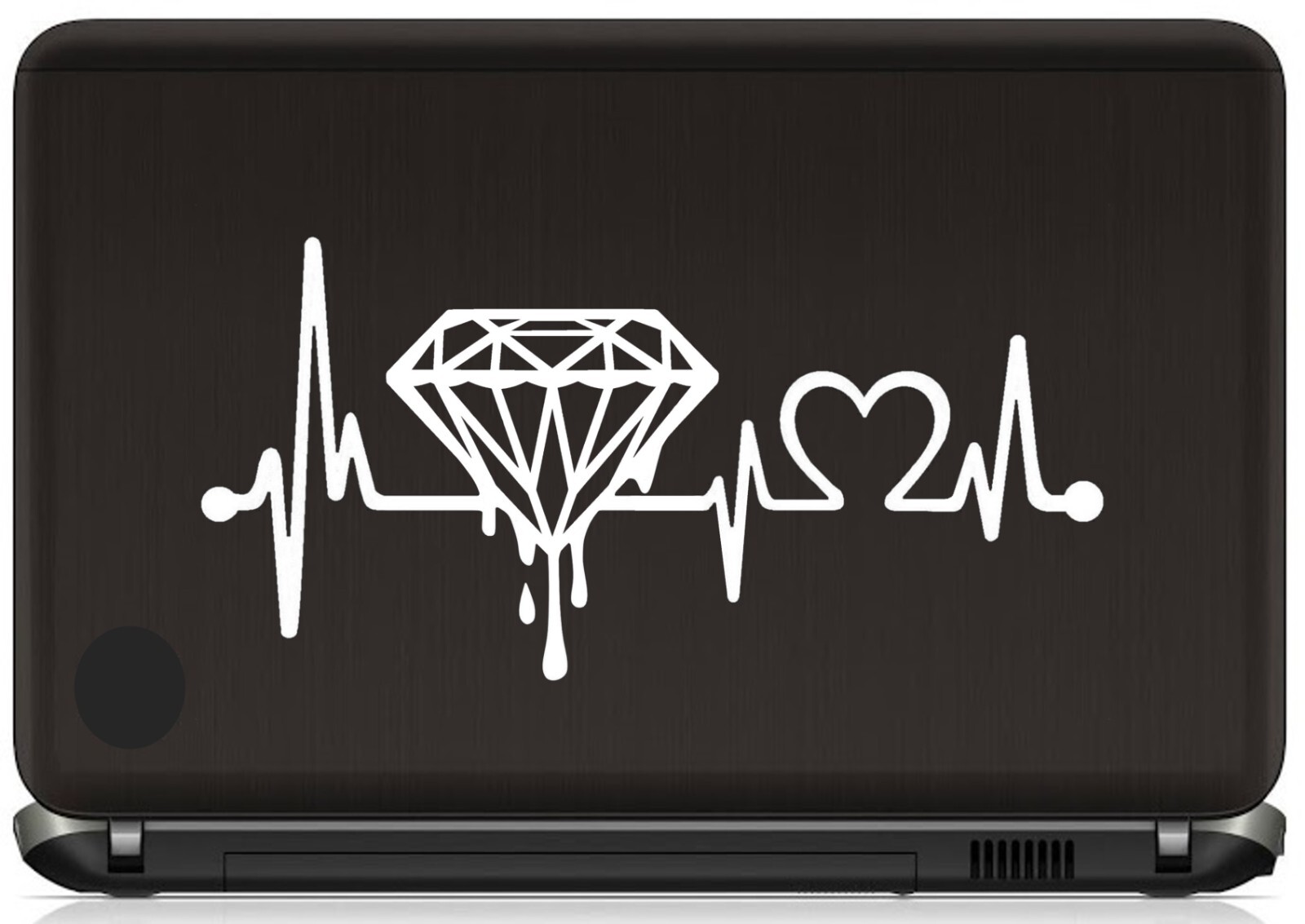 Diamond Decal Dripping Heartbeat Sticker Car Window JDM BG2050