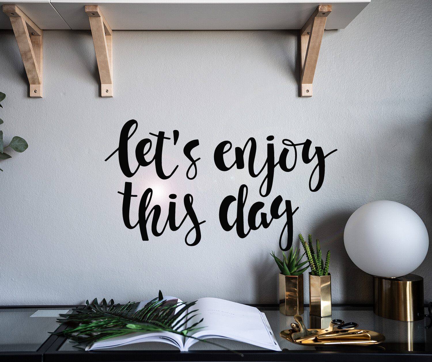 Vinyl Wall Decal Enjoy This Day Motivation Phrase Stickers 22.5 in x 13 in gz081