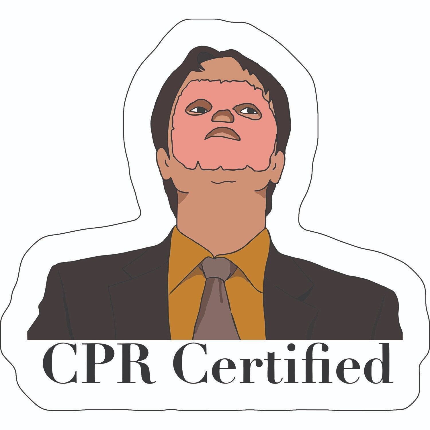 The Office Dwight Schrute Sticker Decal funny cpr certified