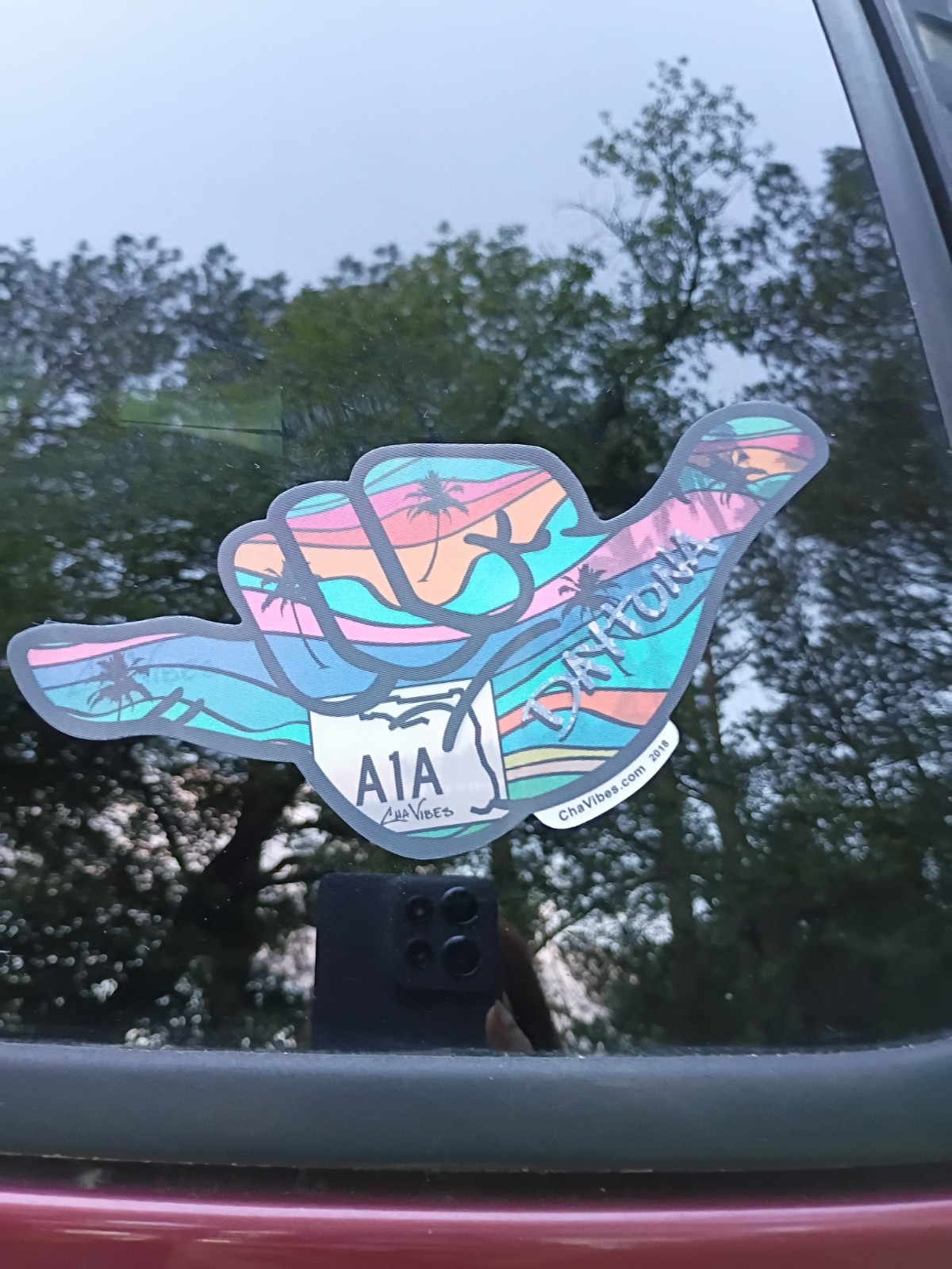 *DECAL* Shaka Hand / DAYTONA BEACH FL CHAVIBES Halogram Sticker Lot X3