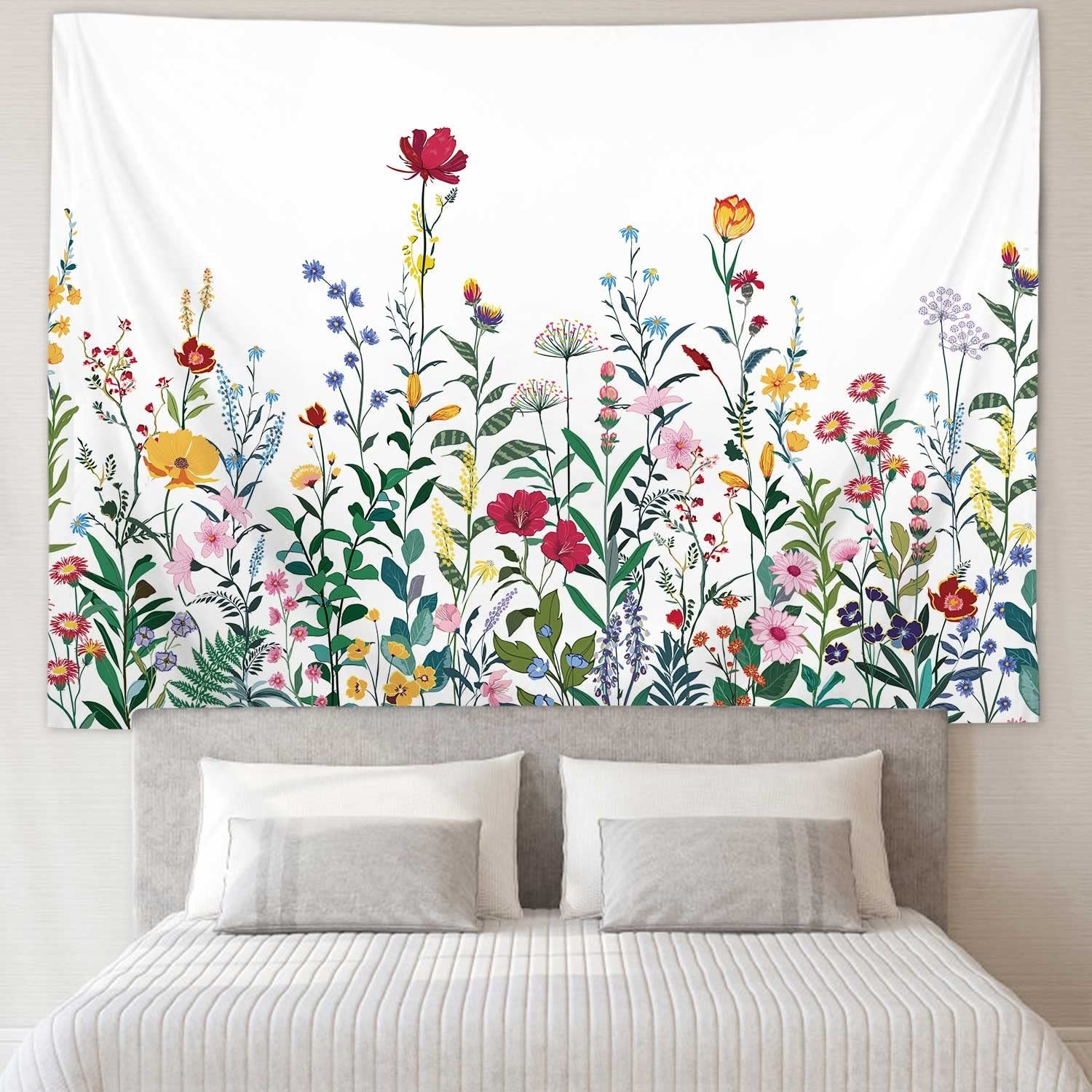 RosieLily Floral Wall Tapestry, Colorful Wildflower Nature Wall Hanging, Bota…