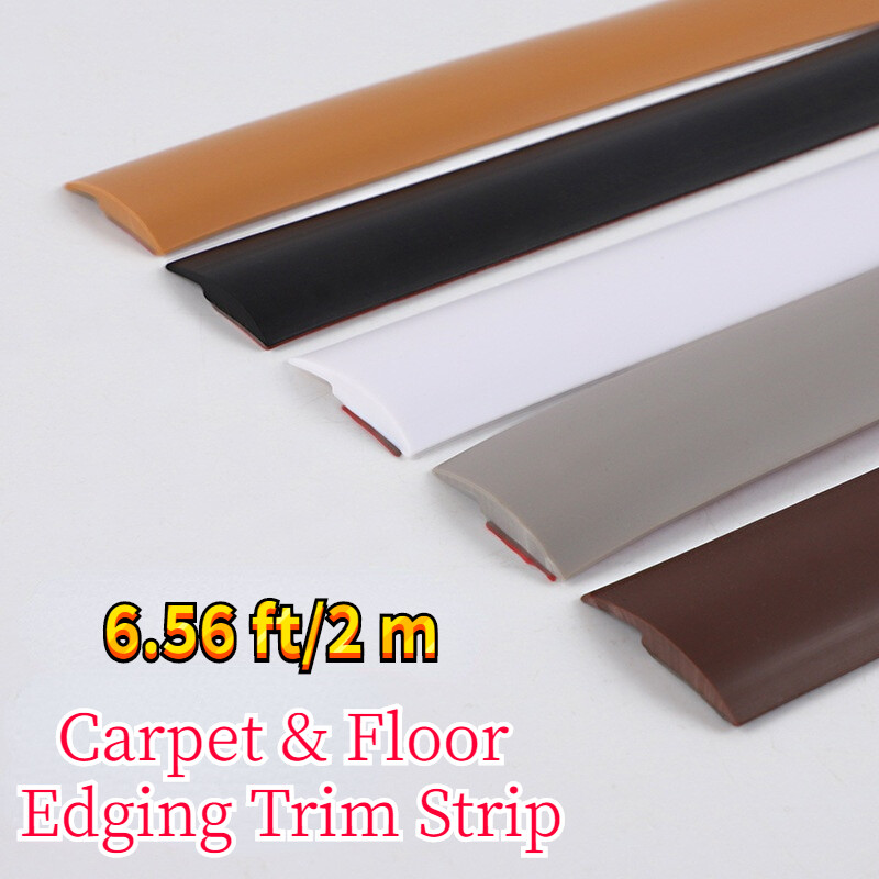 6.56ft DIY Self Adhesive Floor Edging Strip PVC Carpet Threshold Transition Tape