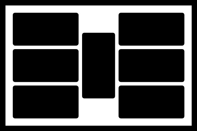 Rectangle Polka Dot Vinyl Decals Waterproof Outdoor Multiple Colors and Sizes