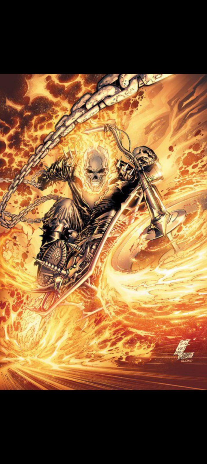 MARVELS GHOST RIDER STICKER X VYNIL HIGH-GLOSS STICKER X 3X2 INCHES STICKER X